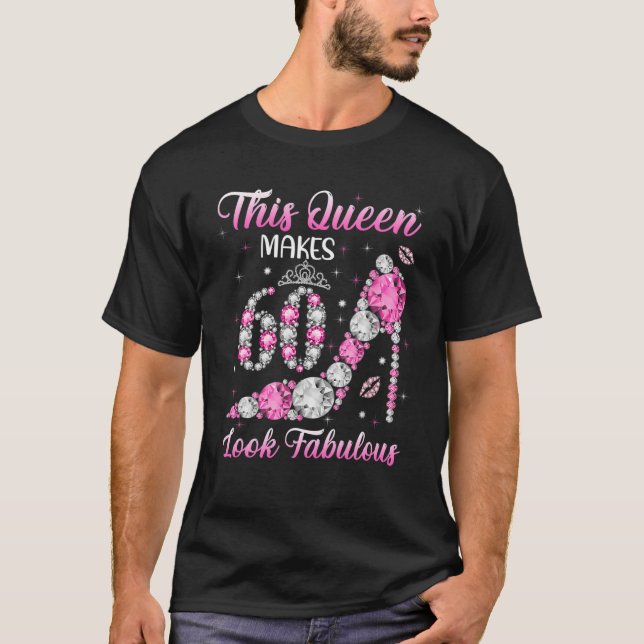 60Th Birthday S For Women Queens 1962 Diamond High T-Shirt (Front)