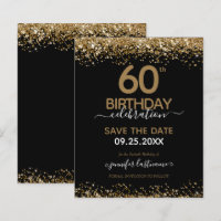 60th Birthday Save the Date Budget Invitation