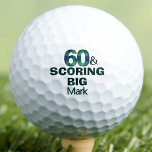 60th Birthday Scoring Big Custom Cool Gift Golf Balls