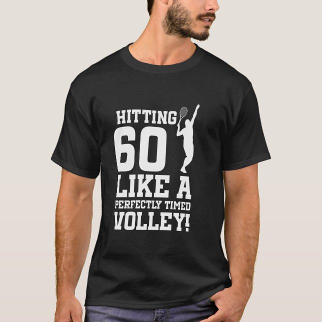 60th Birthday Tennis 60 Years Old Tennis Player Bi T-Shirt (Front)