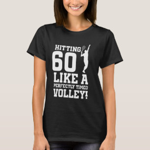 60th Birthday Tennis 60 Years Old Tennis Player Bi T-Shirt