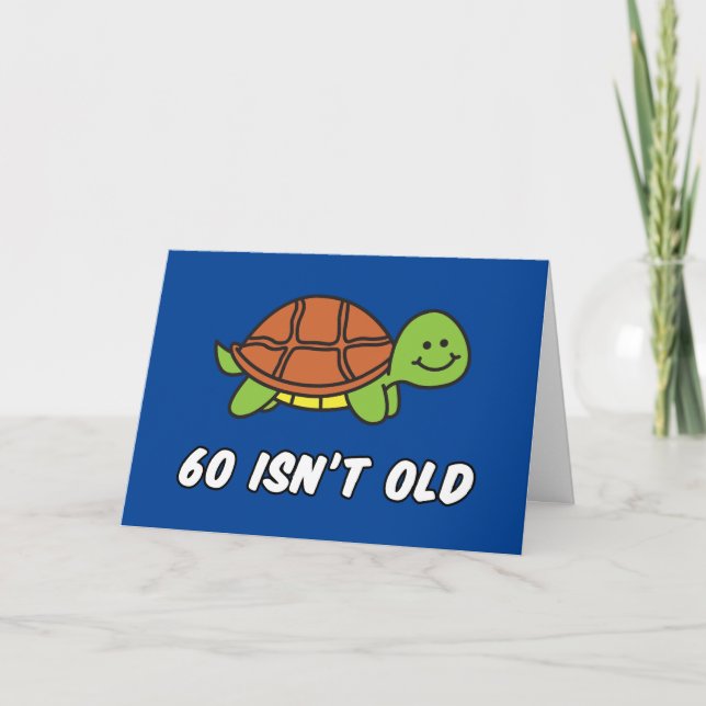 60th Birthday Turtle Funny Birthday Card (Front)
