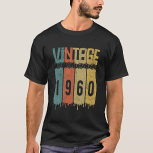 60Th Birthday Vintage 1960 Tee, Retro 60 Years Old T-Shirt