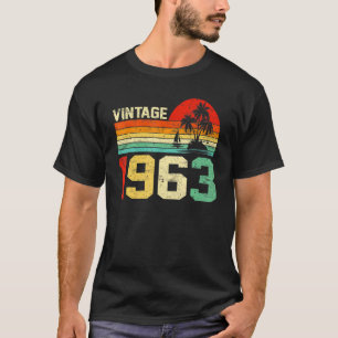 60th Birthday Vintage 1963 Retro Men Women 60 Year T-Shirt