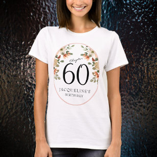 60th Birthday Vintage Floral T-Shirt
