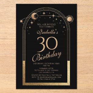 60th Birthday Western Cowboy Hat & Boots for Him Acrylic Invitations