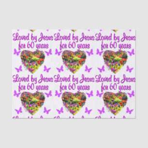 60TH BIRTHDAY WILD FLOWER PHOTO TISSUE PAPER