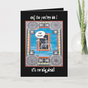 60th Birthday with Skeleton Riding a Horse Card