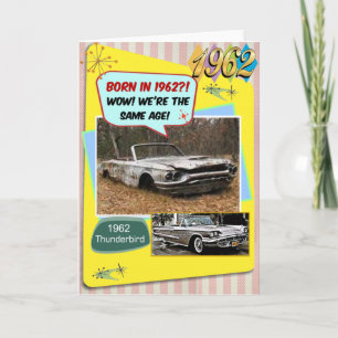 60th Birthday! Wow, same age as this 1962 Chevy! Card
