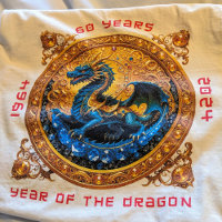 60th Birthday Year Of the Dragon Cool Ornate Gold