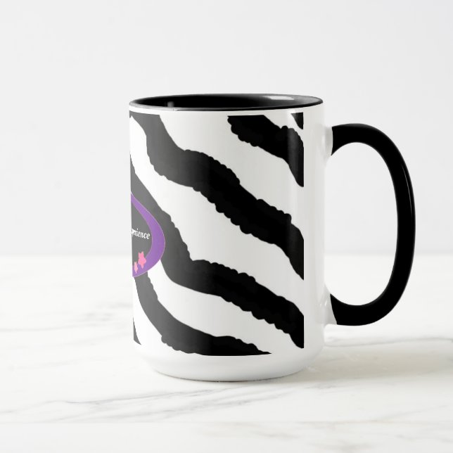 60th Birthday Zebra Fur Print Mug (Right)