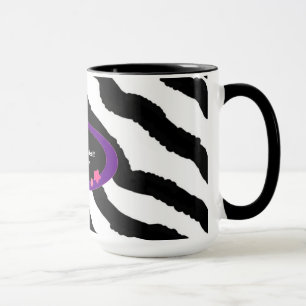 60th Birthday Zebra Fur Print Mug