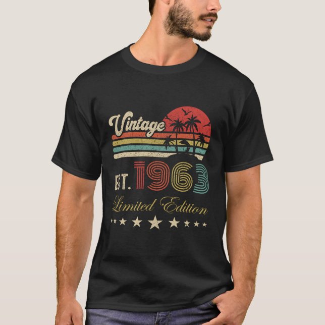 60Th Born 1963 Edition 60 T-Shirt (Front)
