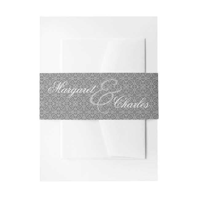 60th Diamond Anniversary Invitation Belly Band (Front Example)