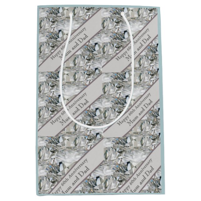 60th Diamond Anniversary Medium Gift Bag (Front)