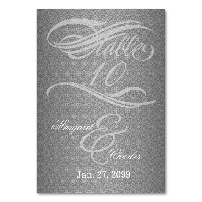 60th Diamond Anniversary Table Number (Front)