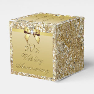 60th Diamond Wedding Anniversary Custom Thank You Favour Box