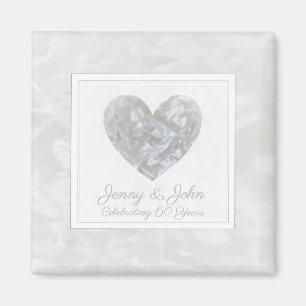 60th diamond wedding anniversary heart custom magnet