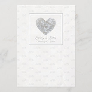 60th Diamond Wedding anniversary heart invite