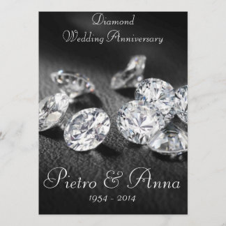 60th Diamond Wedding Anniversary Invitation