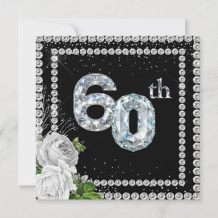 60th Diamond Wedding Anniversary Invitation