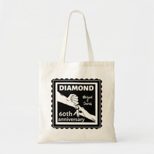 60th diamond wedding anniversary traditional tote bag
