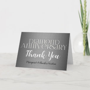 60th Diamond Wedding Annivsersary Thank You Card