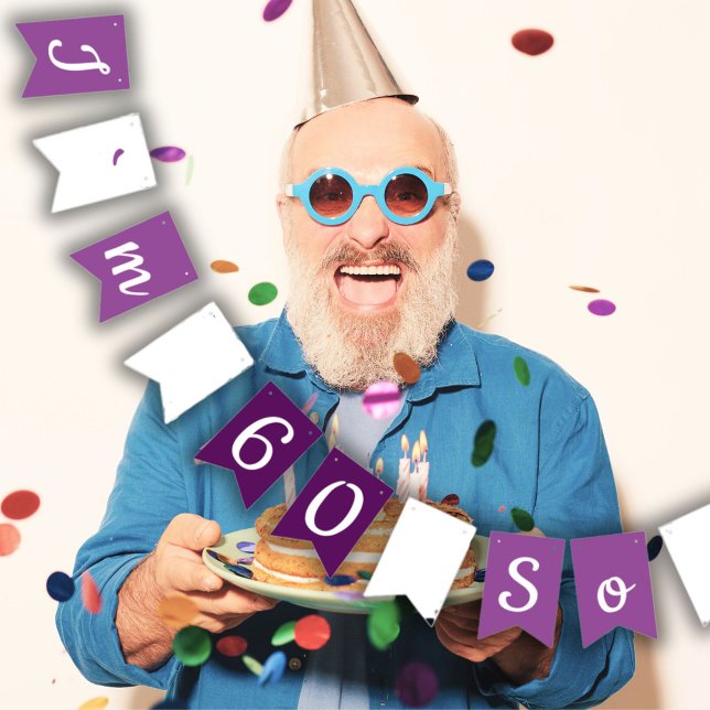 60th Funny and Motivational Birthday Party Bunting (Creator Uploaded)