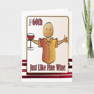 60th Funny Saying Cartoon Male Birthday   Card