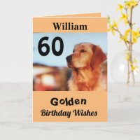 60th Golden Birthday Wishes Golden Retriever Dog