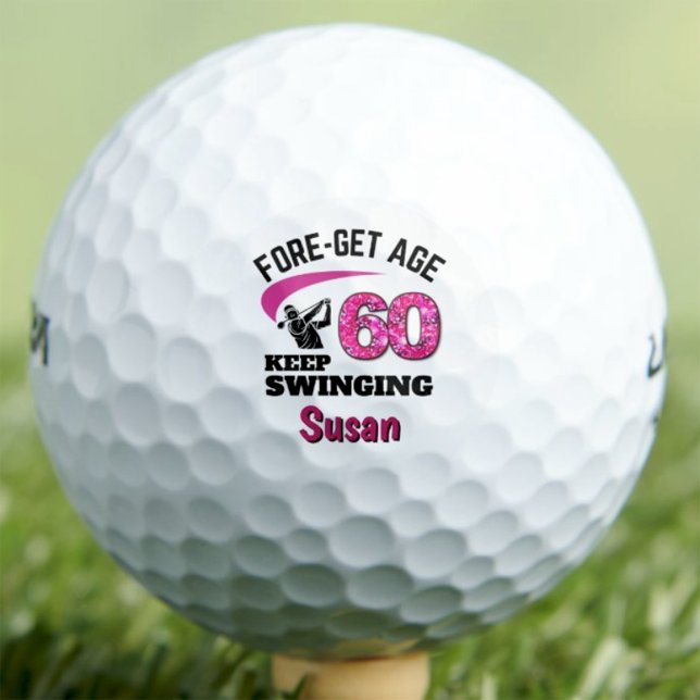 60th Golfer Gift for Friend - Keep Swinging Golf Balls (Creator Uploaded)
