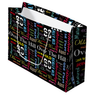 60th Happy Birthday in a Graffiti Style Large Gift Bag