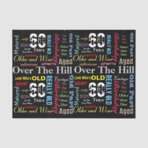 60th Happy Birthday in a Graffiti Style Tissue Paper