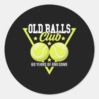 60Th I Old Balls Club I Tennis Classic Round Sticker
