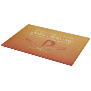 60th Jubilee Anniversary Nun Pax Cross, Orange Cutting Board