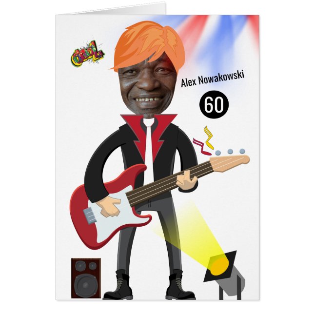 60th Mens 🎸🤣 Birthday Guitar Funk Rockstar Funny (Front)