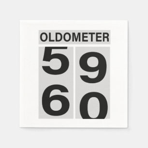 60th Oldometer Birthday Napkin