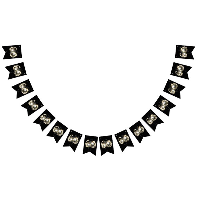 60th Party Sparklers On Black  Bunting (All)