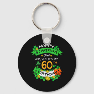 60th St Patricks Day Birthday Grandpa Grandma 60th Key Ring