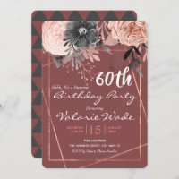 60th Suprise Birthday Party Pink Roses