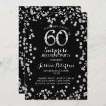 60th Surprise Birthday Party Invitation