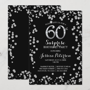 60th Surprise Birthday Party Invitation