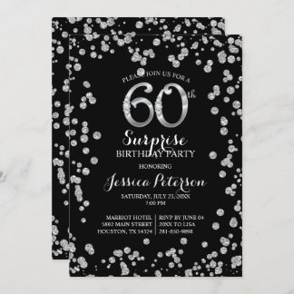 60th Surprise Birthday Party Invitation