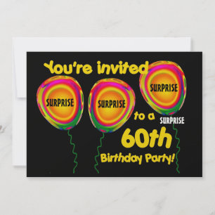 60th SURPRISE Birthday Party Invitation Template