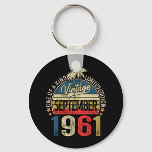60th Vintage For Men and Women Vintage Birthday Key Ring