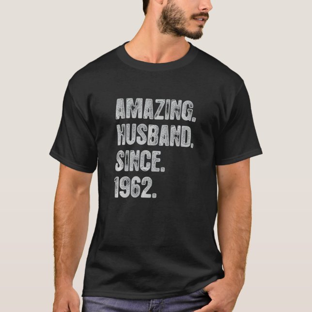 60th Wedding Aniversary For Him Amazing Husband Si T-Shirt (Front)