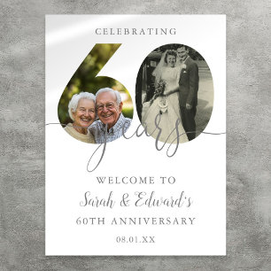 60th Wedding Anniversary 2 Photo Welcome Sign