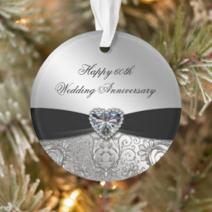 60th Wedding Anniversary Acrylic Ornament