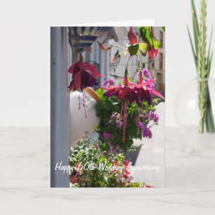 60th Wedding Anniversary Card Floral Photography