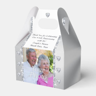 60th Wedding Anniversary Celebration Ideas Diamond Favour Box
